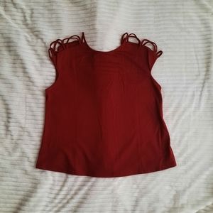 Shein Criss Cross Sleeve Tee